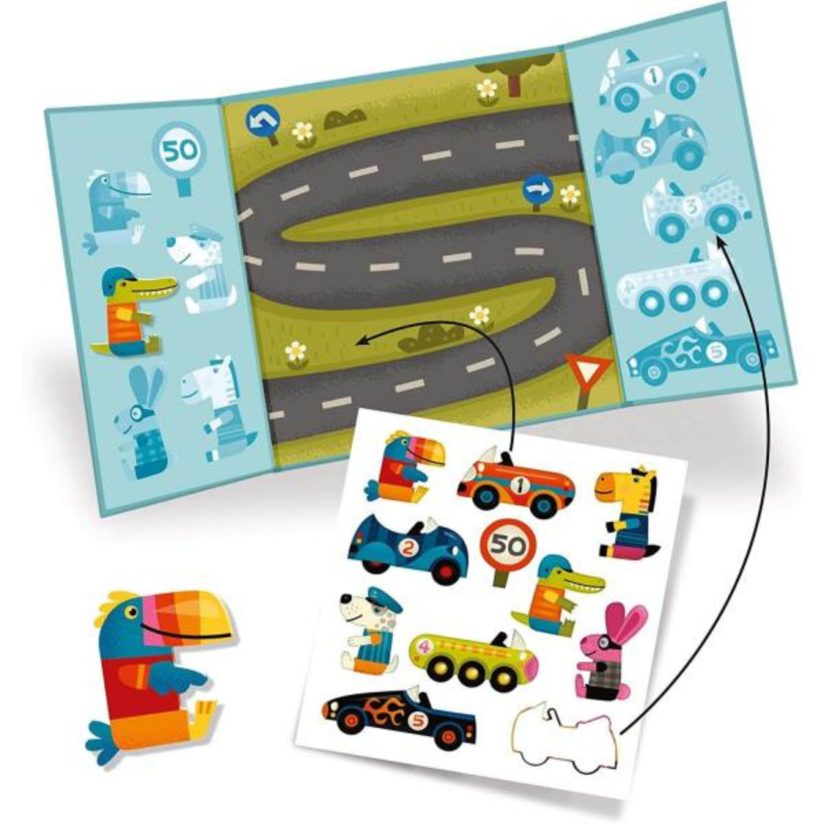 DJECO – Stickers repositionable voiture – Image 3