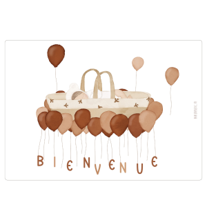 Papierpoetic – Carte naissance   » Berceau bienvenue « 