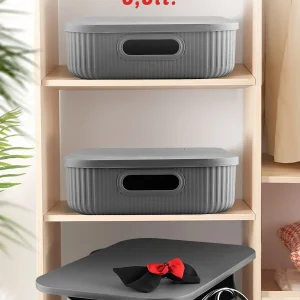 Set de 3 boîtes de rangement décoratives multifonctions 6,8 L