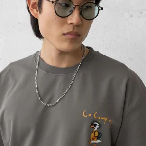 t‑shirt oversize homme coton imprimé poches