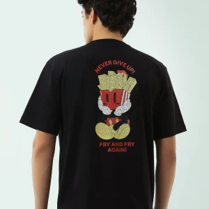 T-shirt Homme avec Design "Le Visage Français" – Logo "La Situation en French Fries" et Slogan Motivant - TSH25SPRO20228TM1