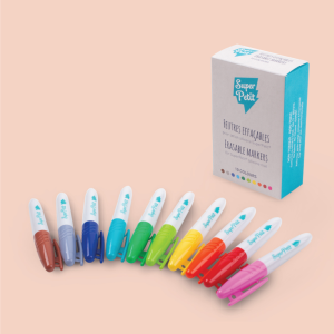 Super Petit – Boite de 10 feutres effaçables silicone