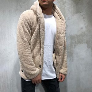 Veste à capuche en peluche pour homme
