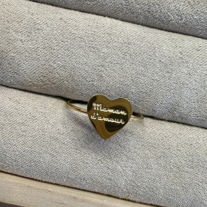 Milë&Mila -Bague coeur  » Maman d&rsquo;amour « 