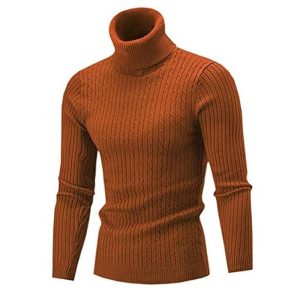 Pull col roulé torsadé pour homme