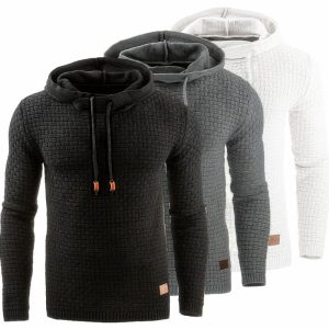 Sweat à capuche gaufré pour homme