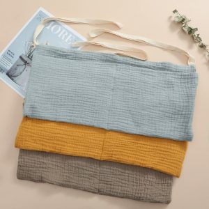 Sac de rangement pour lit de bébé en gaze de coton