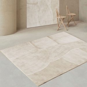 Tapis cocooning effet jardin zen