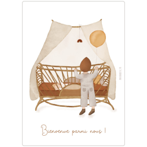 Papierpoetic – Carte naissance  » Bienvenue parmi nous « 