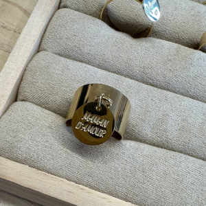 Milë&Mila – Bague pendentif  » Maman d&rsquo;amour « 