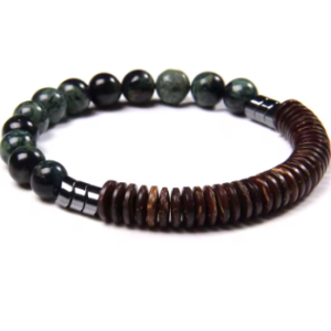 Bracelet homme pierre et bois