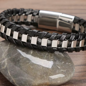 Bracelet acier et noir