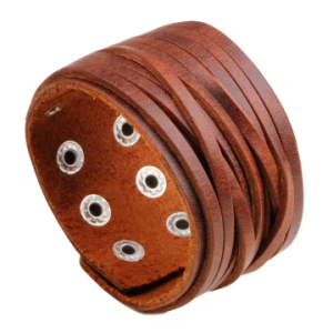 Bracelet cuir homme marron