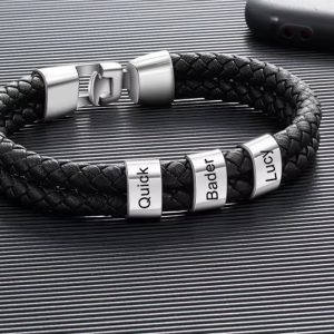 Bracelet homme personnalisé cuir