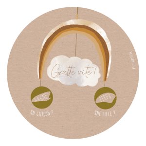 Papier Poetic – Carte a gratter « Garçon ou fille ? » garçon