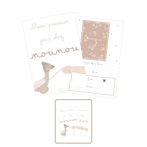Papier Poetic – Duo de cartes souvenirs « Mon premier/dernier jour chez nounou » oie