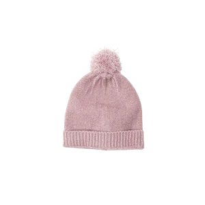 Minikane – Bonnet Barry en tricot rose tendre