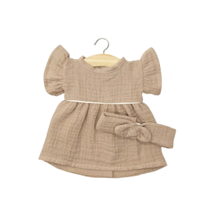 Minikane – Robe daisy + headband Moka