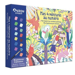 Auzou – Mes 4 peintures au numéro oiseaux