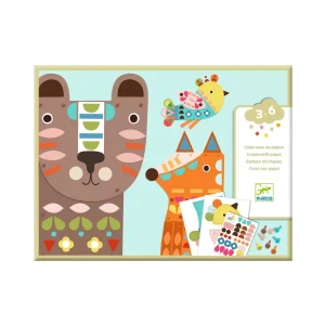 Djeco – Créer avec du papier – 3 animaux géants