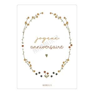 Papier Poetic – Carte « Joyeux anniversaire Couronne »