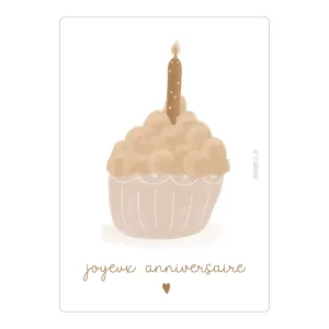 Papier Poetic – Carte anniversaire « brioche »