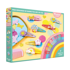 Auzou – Mon semainier de barrettes arc en ciel