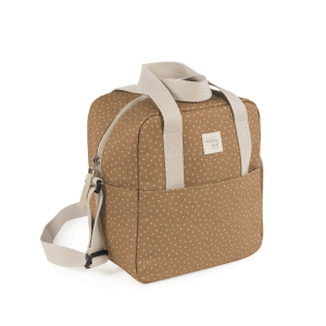 Walking mum – Sac à gouter isotherme à pois poppy cannelle
