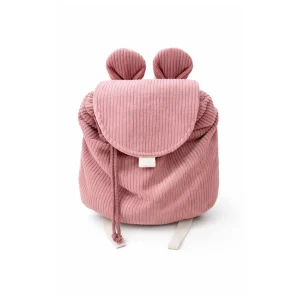Sac à dos Ourson velours vieux rose