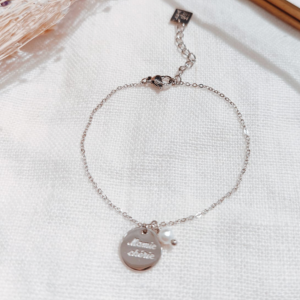 Mile Mila – Bracelet argent « Mamie Chérie »