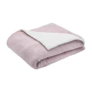 3KG7 – Couverture Sherpa / Velours Rose 75x100cm