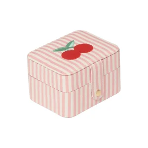 Rockahula – Boîte à bijoux rayée cerise