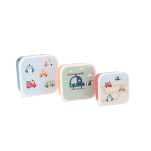Tutete – Lot de 3 boîtes à gouter Véhicules
