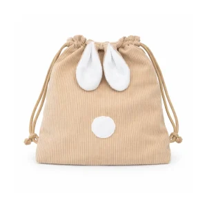 Sac pochon lapin Velours beige