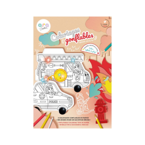 Ara créative – Coloriage gonflable Camion de pompier / police