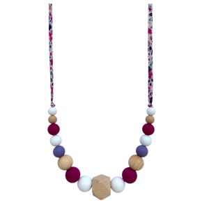 Mawen materne – Collier allaitement liberty violet