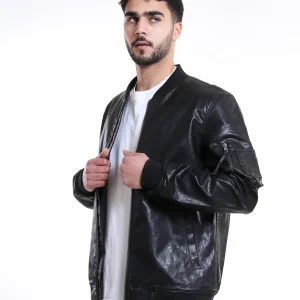 Veste Homme en Cuir Synthétique – Élégance Moderne et Confort pour les Jours Froids - JAC23WLET28363TS1
