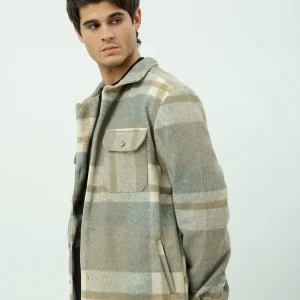 Veste homme d’hiver à motif à carreaux au design élégant – JAC25WchBP19119TM1