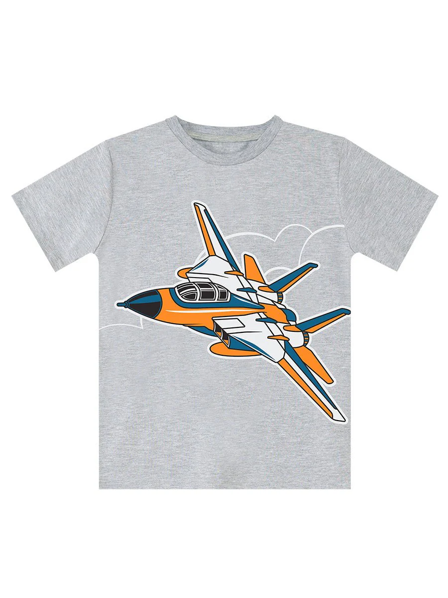 Ensemble 2 pièces garçon – T-shirt imprimé avion et short camouflage – Image 6