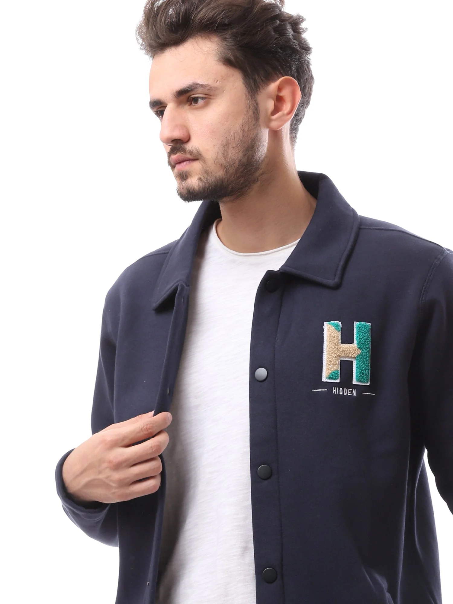Veste pour homme de sport avec imprimé lettre H – Design moderne et confortable - OSH23APCR19834TM1 – Image 4
