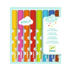 Djeco – Lot de 8 feutres à l&rsquo;eau