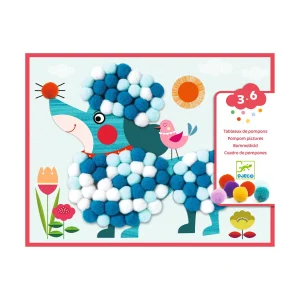 Djeco – Tableau des pompons, chiens à carresser