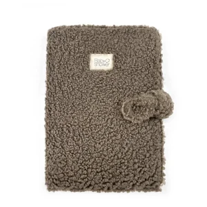 Babyshower – Protège carnet boucle taupe