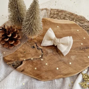 Les noeuds de maman – Grand noeud Féerie tulle pailleté doré