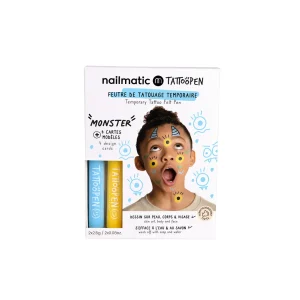 Nailmatic – Set tattoopen jaune et bleu