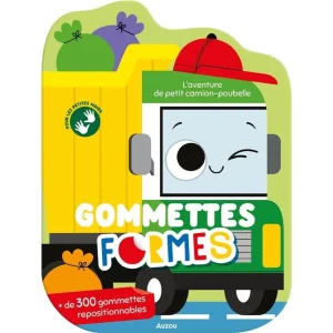 Auzou – Gommettes formes – l&rsquo;aventure de petit camion poubelle