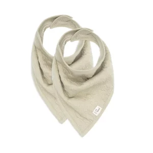Jollein – Bavoir bandana soft waves olive green