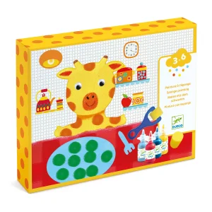 Djeco – Peinture à l&rsquo;éponge « Les aventures des doudous »