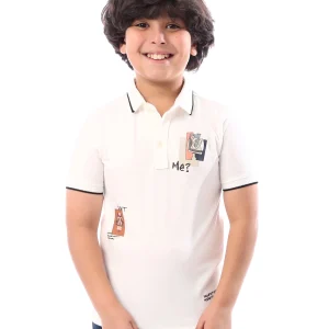 Polo enfant garçon au design distinctif avec imprimé moderne – POS24SPPR21754TB1