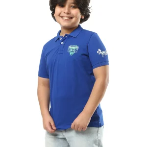 Polo enfant de couleur bleue, au design moderne adapté à tous les styles – POS24SPPR31273TB1